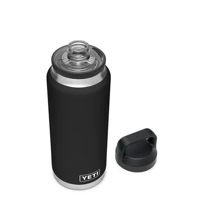 Yeti Rambler 36oz (1065ml) Flasche mit Chug Cap (Schwarz)