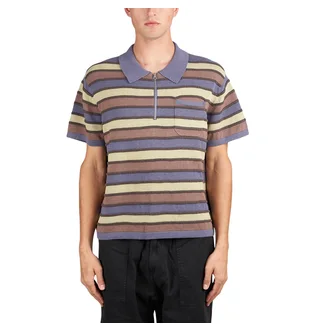 Brain Dead Lifted Stripe Half Zip Shirt (Multi)