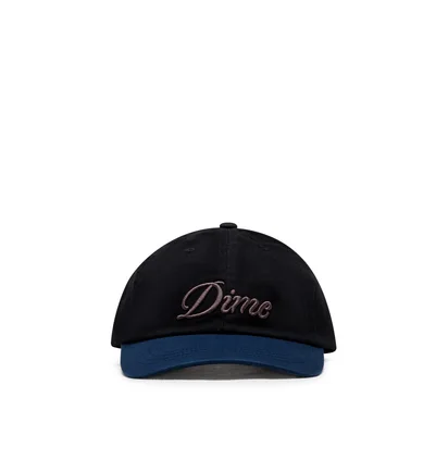 Dime Cursive Low Pro Cap (Schwarz / Blau)