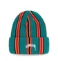 Stüssy Vertical Stripe Cuff Beanie (Türkis)
