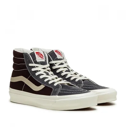 Vans Vault UA OG Sk8-Hi LX (Blaugrau / Dunkelbraun)