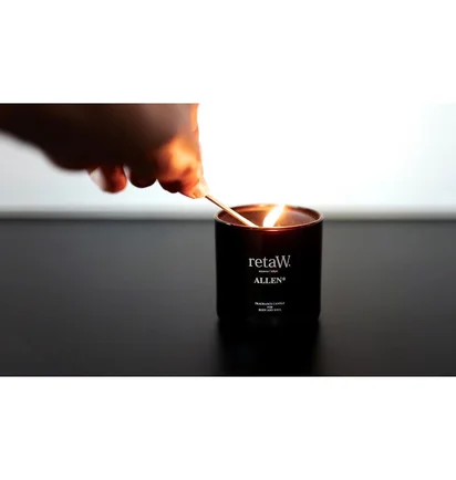 retaW Fragrance Candle 'Allen' (Schwarz)