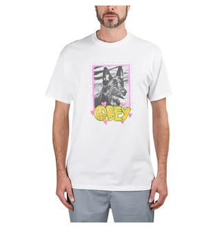 Obey Peace Dog Classic T-Shirt (Weiß)