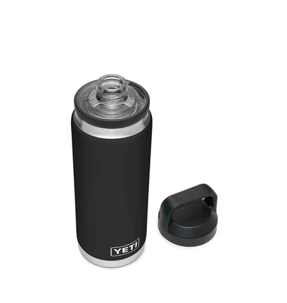 Yeti Rambler 26oz (769ml) Flasche mit Chug Cap (Schwarz)