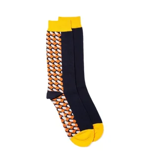 Henrik Vibskov Bounceback Socks (Schwarz / Orange)