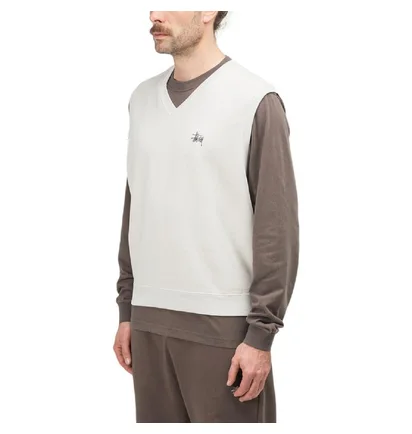 Stüssy Fleece Vest (Cream)