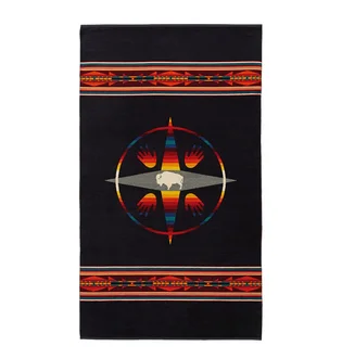 Pendleton Oversized Jacquard Spa Towel (Schwarz)