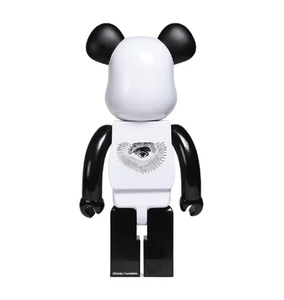 Medicom 1000% Freemasonry x Fragment Design Be@rbrick Toy (Weiß / Schwarz)
