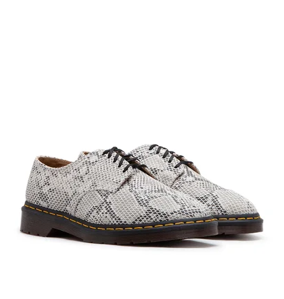 Dr. Martens 2046 Python Print Suede (Beige / Schwarz)