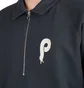 Parra Bird Face Font half Zip Polo Sweatshirt (Navy)
