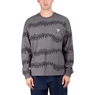by Parra Stitched Skull Long Sleeve T-Shirt (Grau / Schwarz)