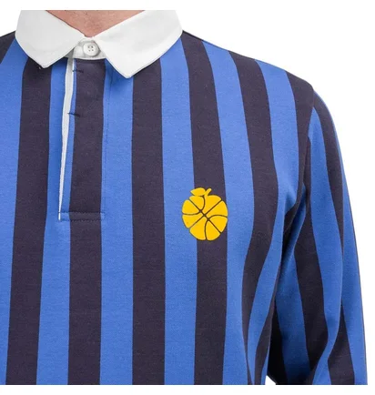 Aimé Leon Dore Vertical Striped Rugby Polo (Navy / Blau)