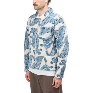 Stüssy Big Paisley Full Zip Sherpa Jacket (Beige / Blau)