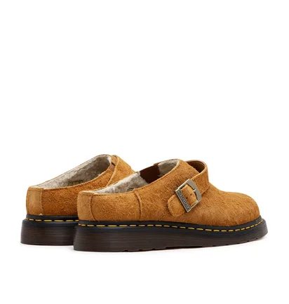 Dr. Martens Isham Faux Shearling Lined Suede Mules (Braun)