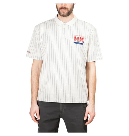 Han Kjobenhavn Polo Tee (Nadelstreifen / Weiß)