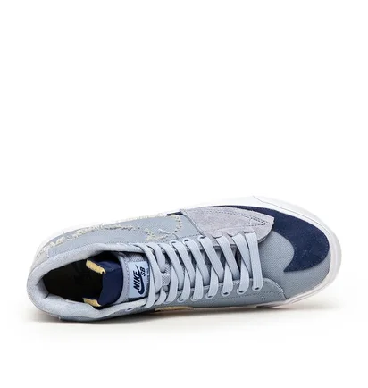 Nike SB Zoom Blazer Mid Edge (Blaugrau / Navy / Beige)