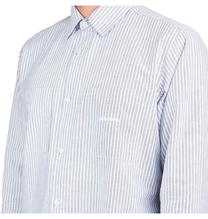 No Problemo Oxford Stripe LS Shirt (Weiß)