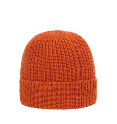 Stone Island Geelong Wool Patch Beanie (Orange)