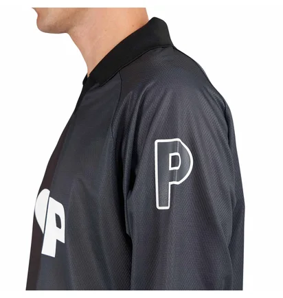 Pop Trading Company Striped Sportif Longsleeve Shirt (Schwarz)