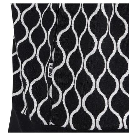 Obey Windmere Jaquard LS Polo (Schwarz / Weiß)