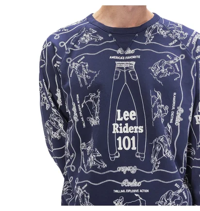Lee 101 Sweatshirt (Navy / Weiß)