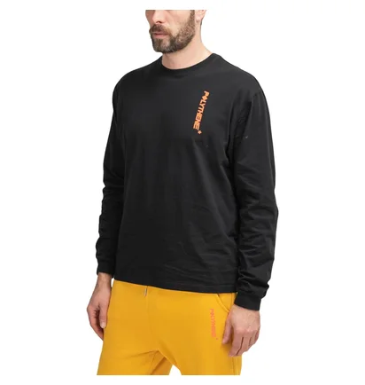Polythene* Optics Bolt Print Longsleeve (Schwarz / Orange)