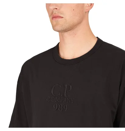 C.P. Company Boxy Logo T-Shirt (Schwarz)