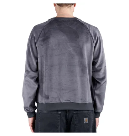 Dime Cursive Velvet Crewneck (Grau)