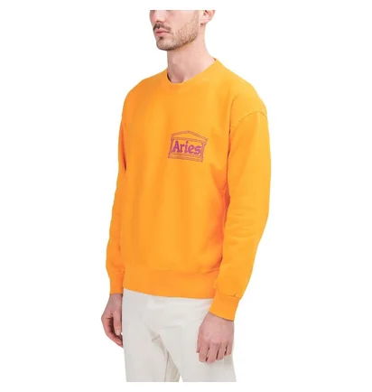 Aries Classic Temple Crewneck (Orange)