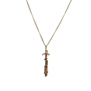 Gasius Manga Sword Pendant & 60cm Chain 18K Gold (Gold)