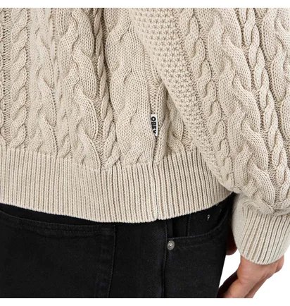 Obey Faded Wash Sweater (Beige)