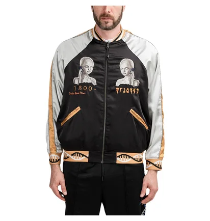 P.A.M. Team Work Reversible Satin Jacket (Schwarz / Grau)