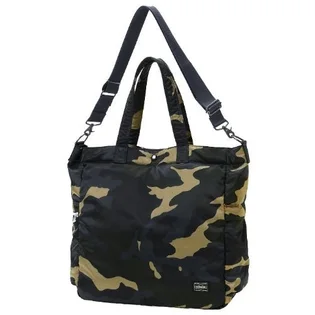 Porter by Yoshida Counter Shade 2 Way Tote Bag (Woodland Khaki)