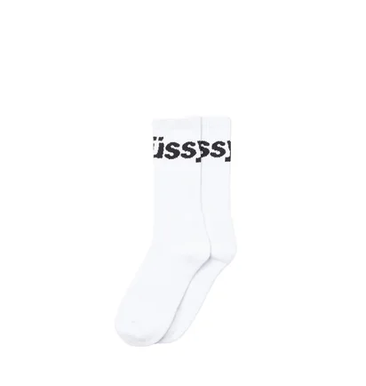 Stüssy Jaquard Logo Socks (Weiß)