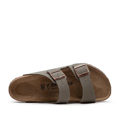 Birkenstock Arizona Birko-Flor Nubuck Regular (Grau)
