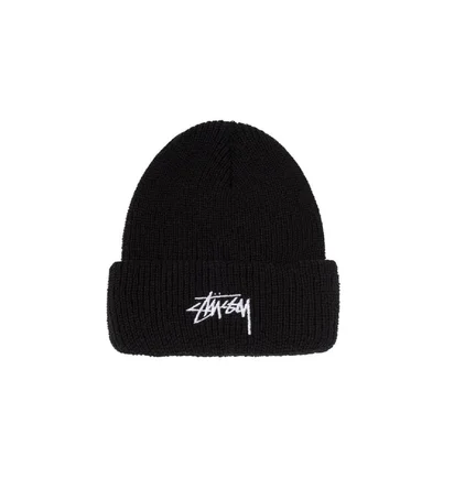 Stüssy Stock Cuff Beanie (Schwarz)
