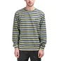 Stüssy Striped Polar Fleece Crewneck (Olive / Navy)