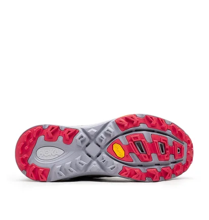 HOKA Mafate Three2 Wordmark (Grau / Rot)
