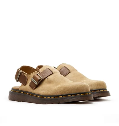 Dr. Martens Jorge Made in England Suede Mules (Braun / Gum)