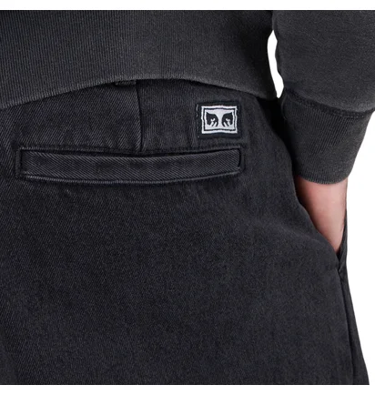Obey Fubar Pleated Denim (Schwarz)