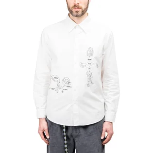 Brain Dead Tutorials Poplin Button Up Shirt (Weiß)