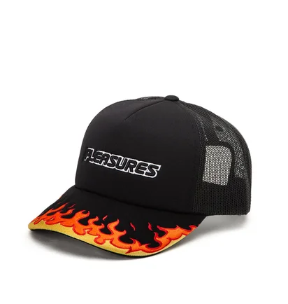 Pleasures Burn Trucker Snapback (Schwarz)