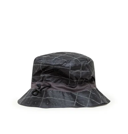 Stone Island Reflective Grid Bucket Hat (Schwarz)