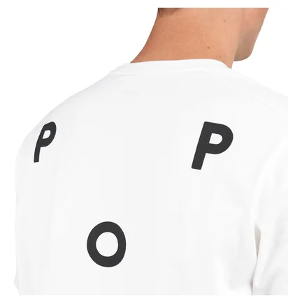 Pop Trading Company Logo T-Shirt (Weiss / Schwarz)