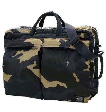 Porter by Yoshida Counter Shade 3way Briefcase (Woodland Khaki)