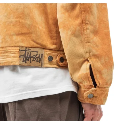 Stüssy Shearling Dyed Trucker Jacket (Orange / Braun)