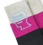 Brain Dead Striped Logo Socks (Schwarz / Tan / Pink)