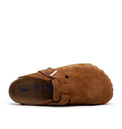 Birkenstock Boston Soft Footbed Suede Leather (Braun)