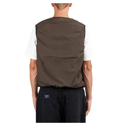 Pop Trading Company Reversible Fleece Vest (Braun)
