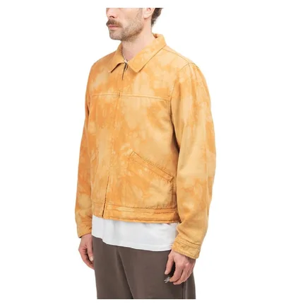 Stüssy Shearling Dyed Trucker Jacket (Orange / Braun)
